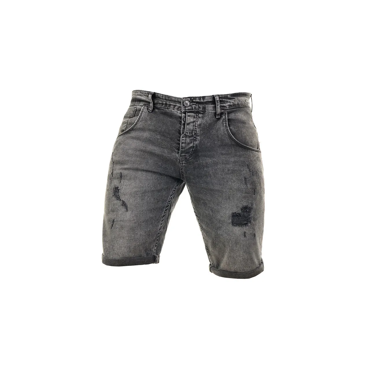 Ανδρική Βερμούδα Jeans Senior με Σκισίματα (3290)