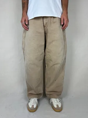 90's Carhartt Heavy Duty Lined Vintage Carpenter Jeans Size 41x32