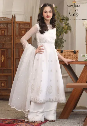 AJKF-15   | Asim Jofa Kids Festive Collection 2022 | Stitched RTW Organza Suit