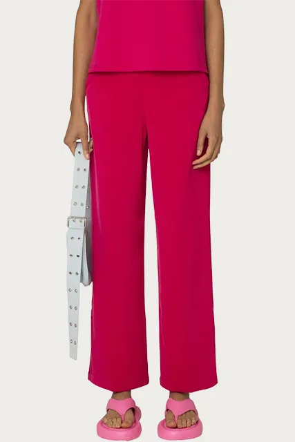 ALICE LINEN-BLEND TWILL STRAIGHT-LEG PANTS