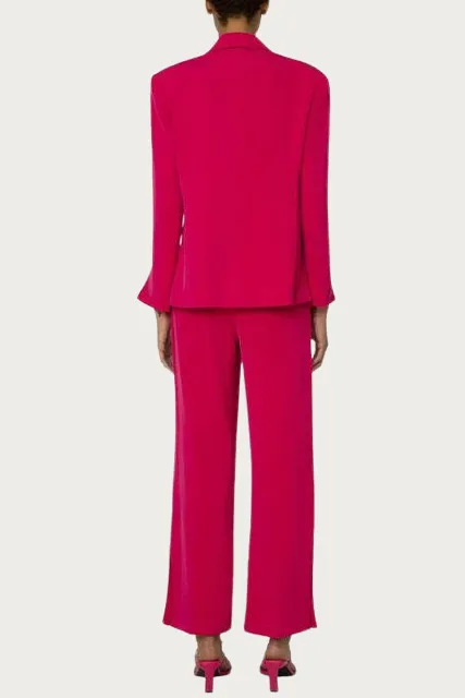 ALICE LINEN-BLEND TWILL STRAIGHT-LEG PANTS