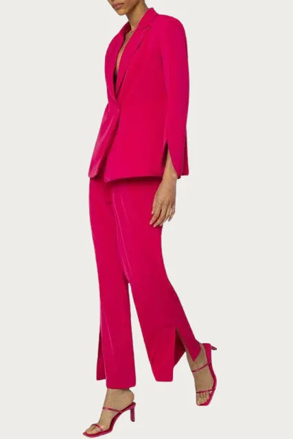 ALICE LINEN-BLEND TWILL STRAIGHT-LEG PANTS