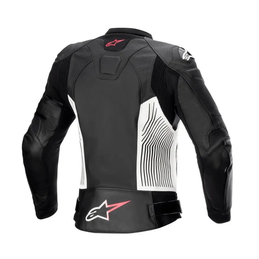 AS Stella GP Plus V4 Leather Jacket Black / White / Pink