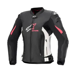 AS Stella GP Plus V4 Leather Jacket Black / White / Pink