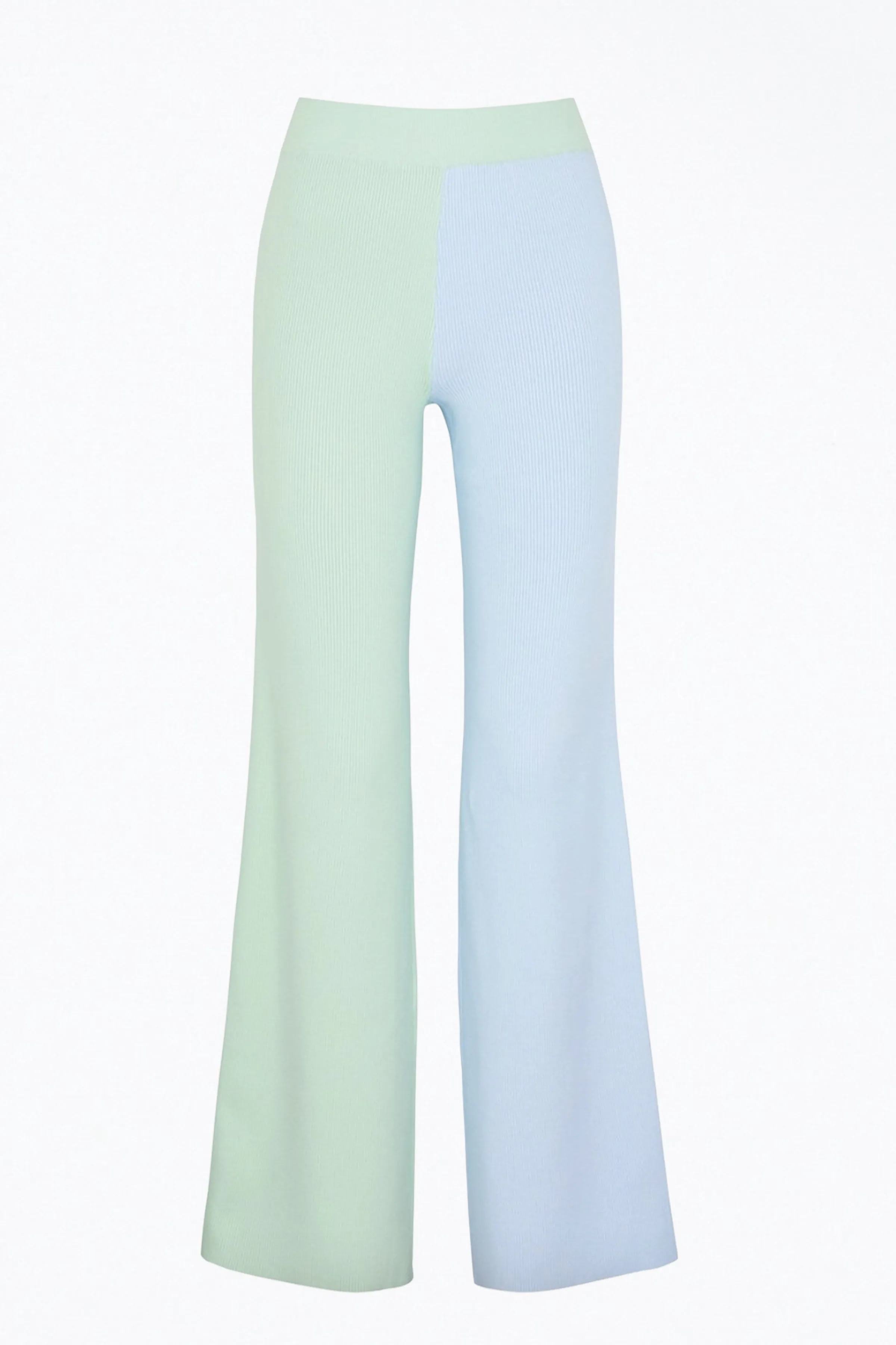 AWA RIBBED-KNIT STRAIGHT-LEG PANTS