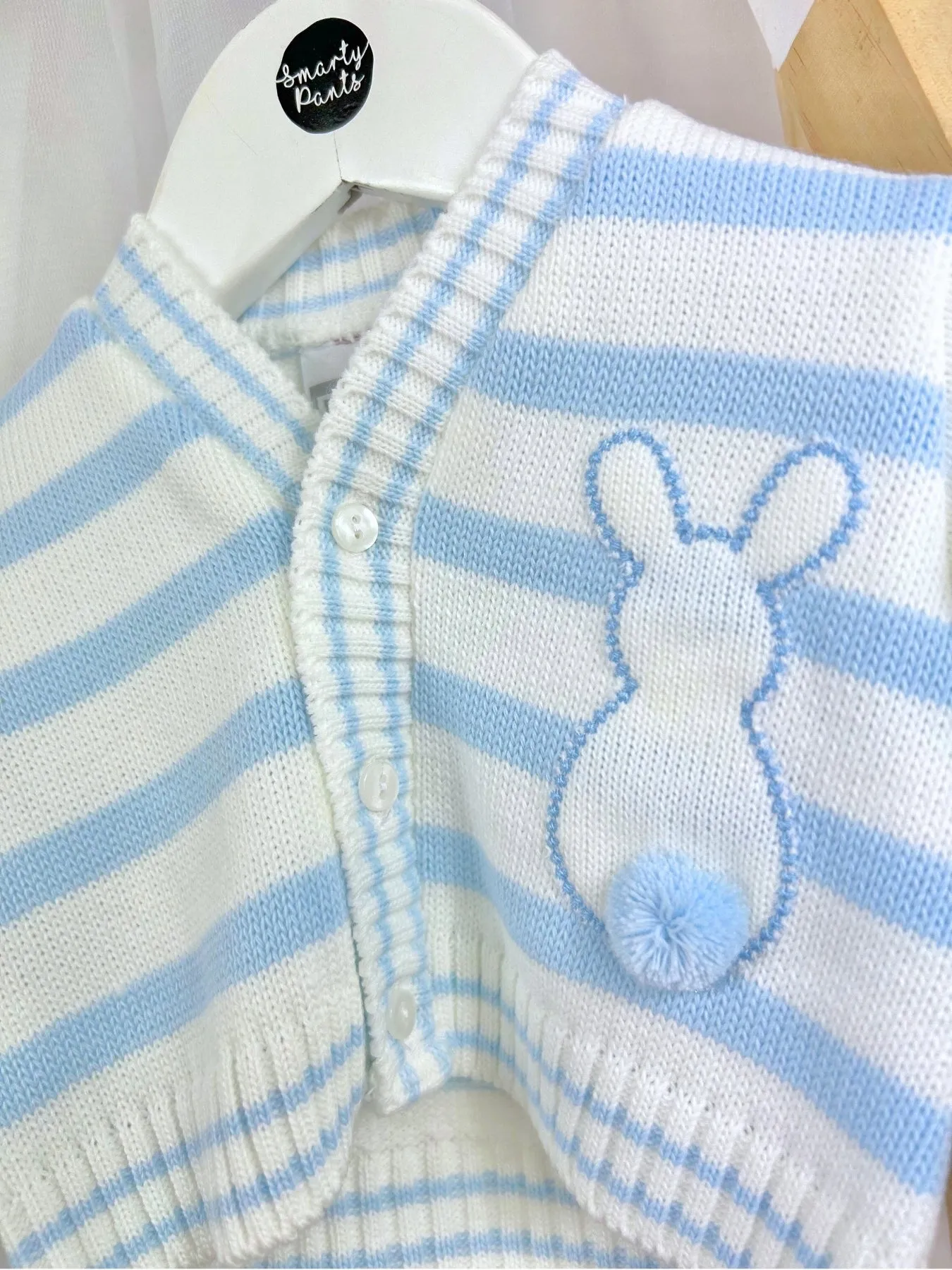 Baby Boy Blue Bunny Knitted Cardigan