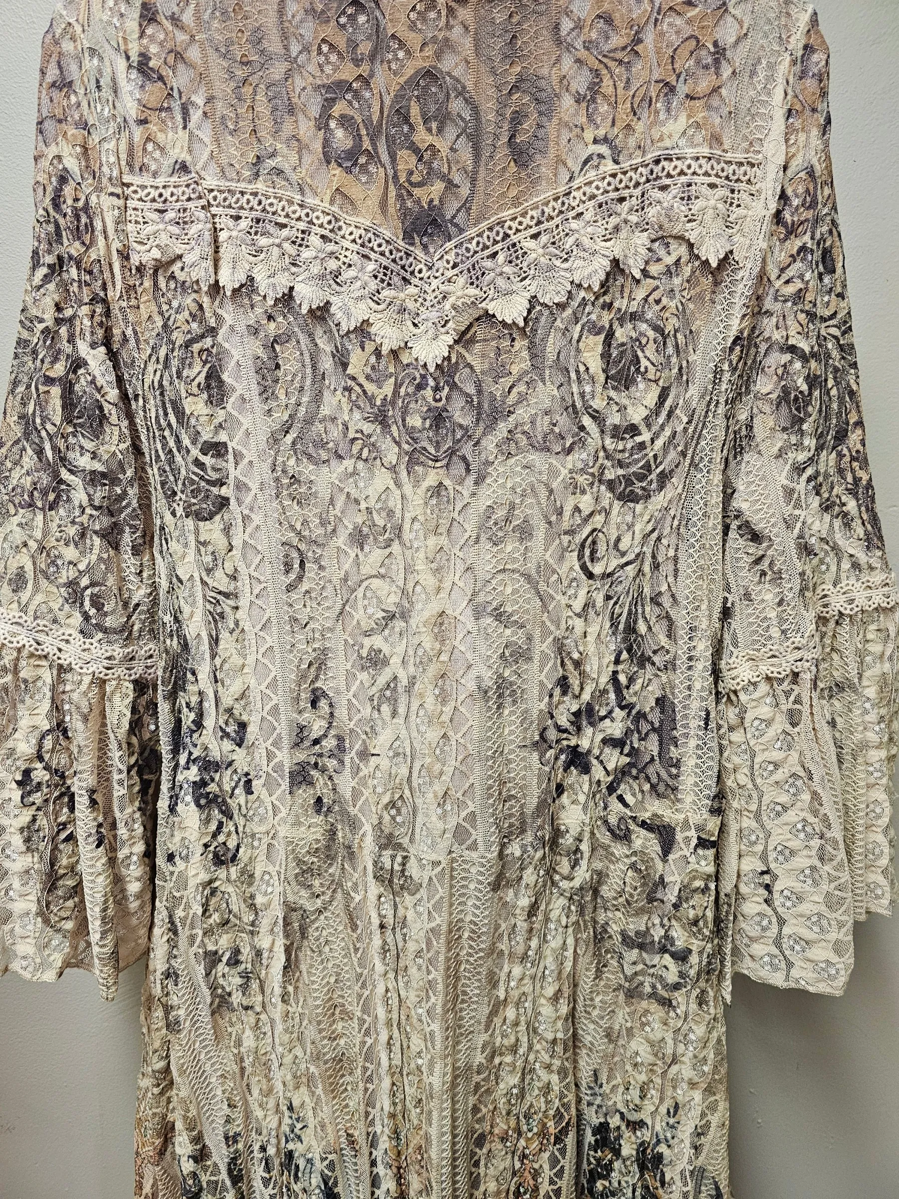 Beautiful Brown and Beige Duster with a Vintage-inspired Look