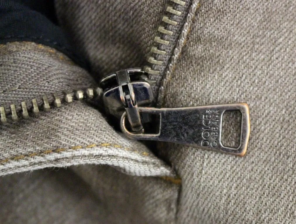 Beige Cotton Cropped Chinos Jeans Pants