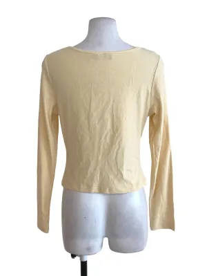 Beige Denim Short Jeans
