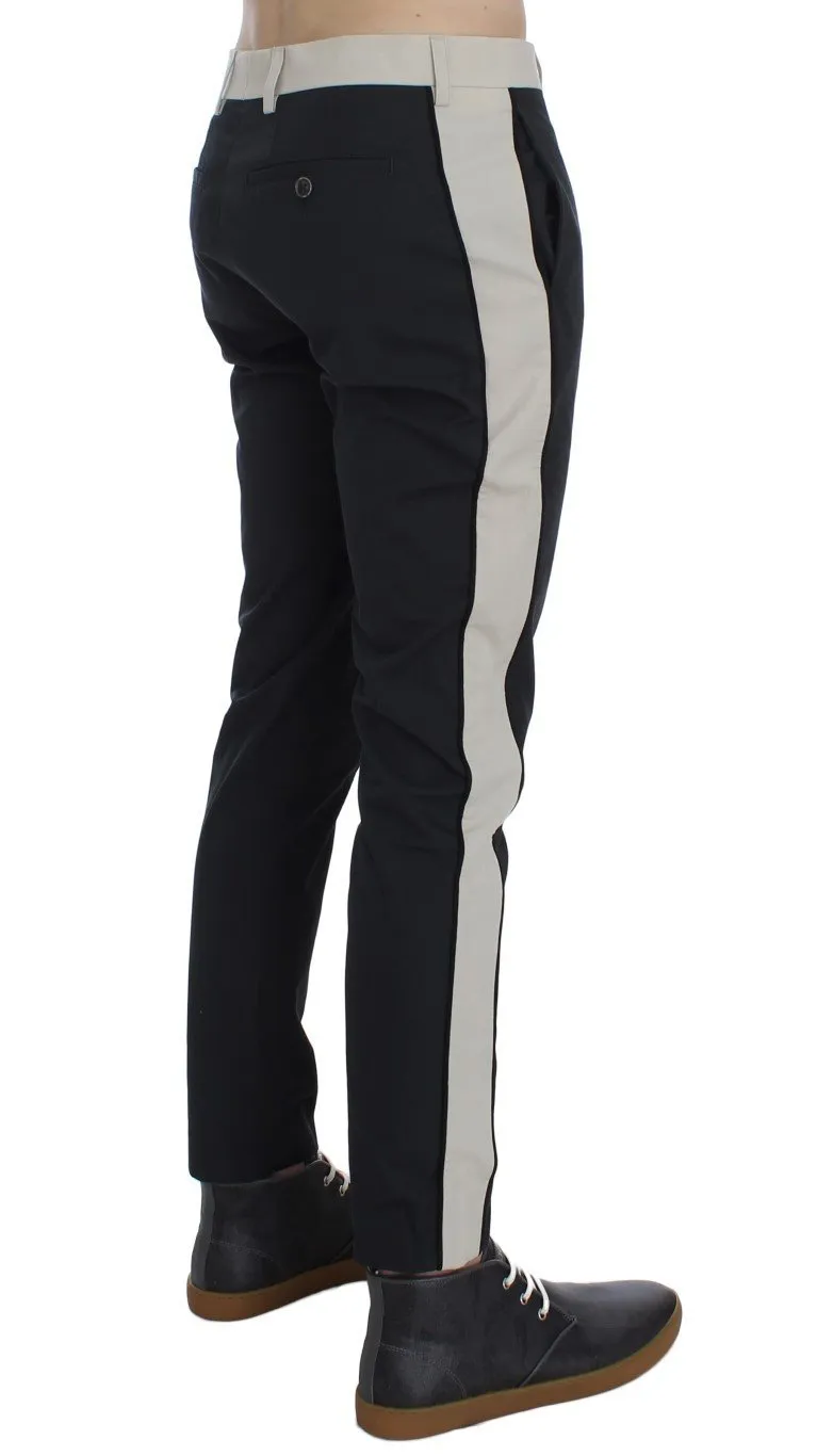 Black Slim Fit Casual Chinos Pants