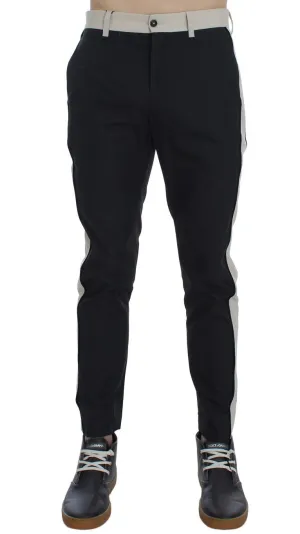 Black Slim Fit Casual Chinos Pants