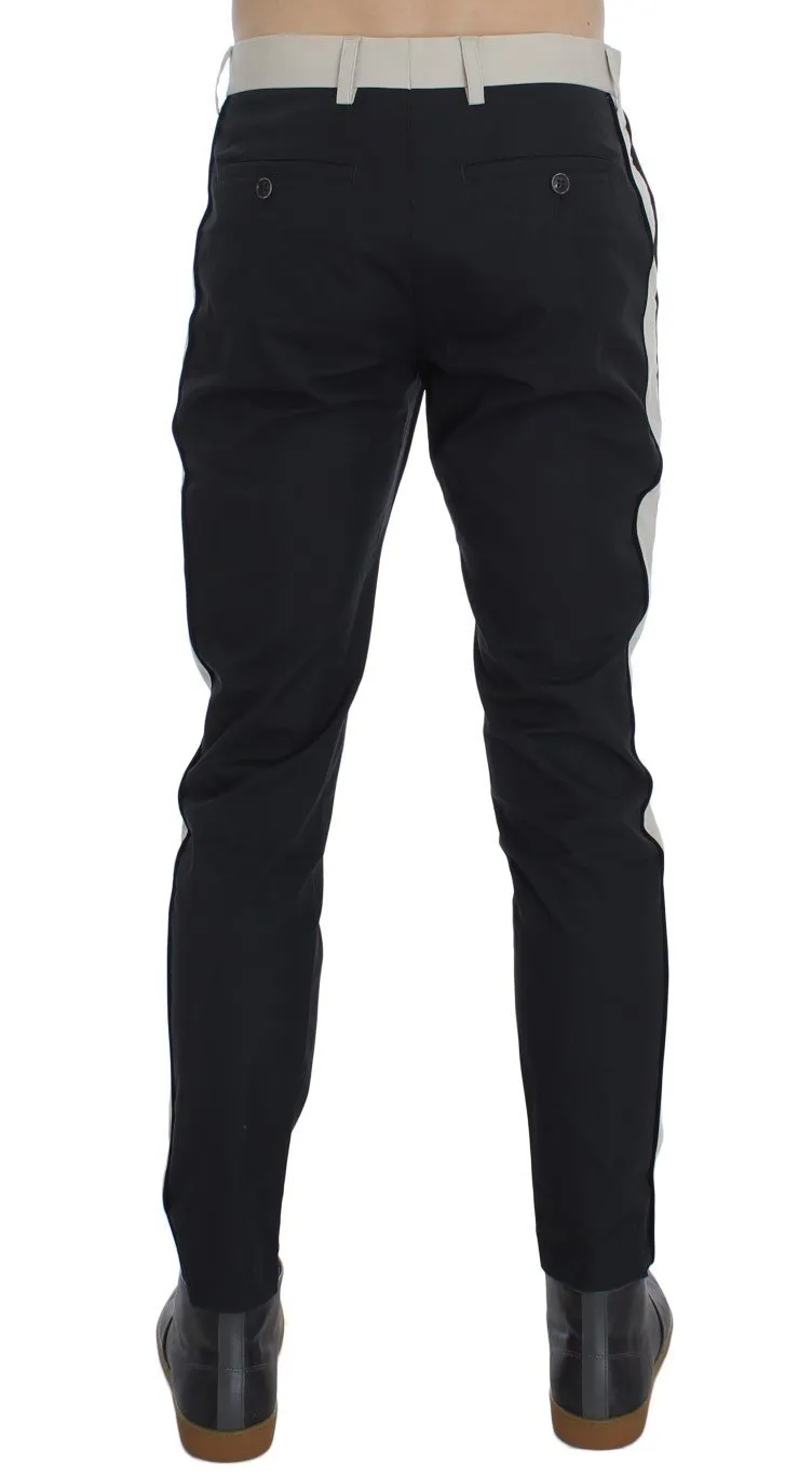 Black Slim Fit Casual Chinos Pants