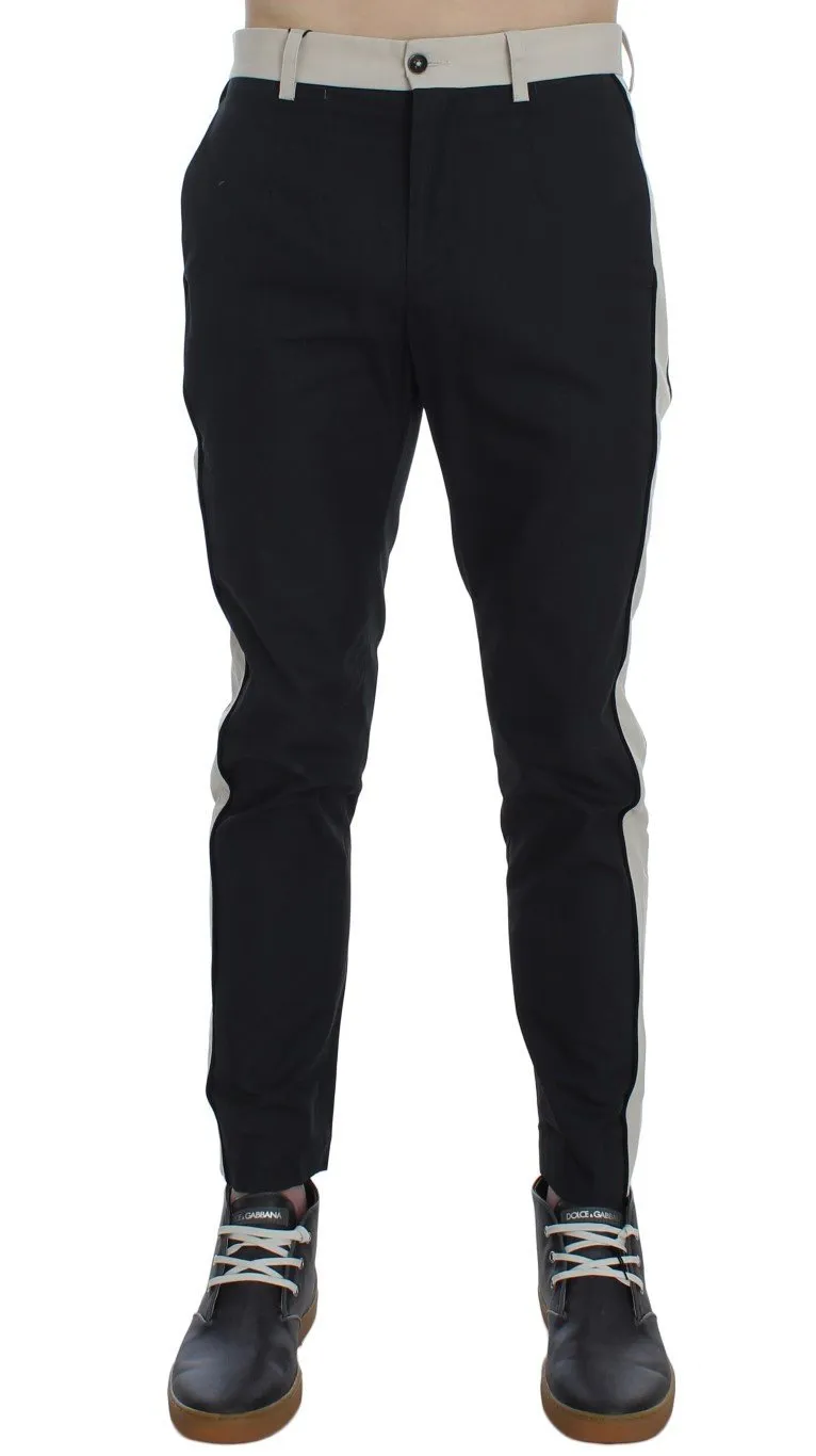 Black Slim Fit Casual Chinos Pants