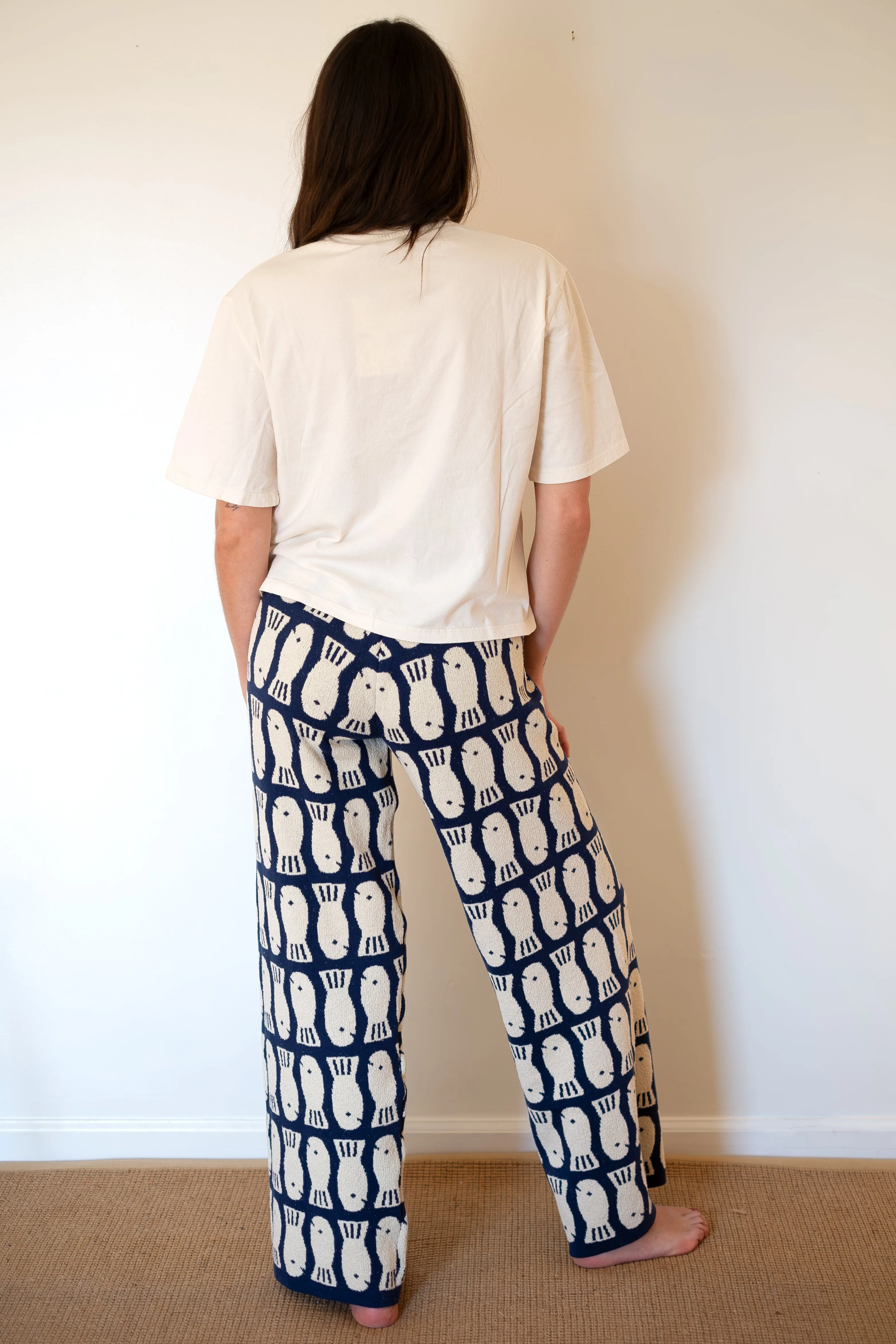 BOBO CHOSES Lucky Fish Knitted Trousers - Navy Blue