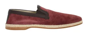 Bordeaux Leather Breathable Loafers
