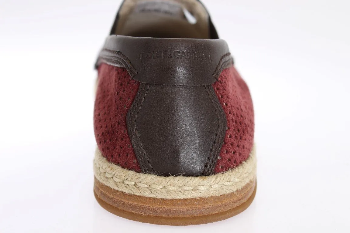 Bordeaux Leather Breathable Loafers