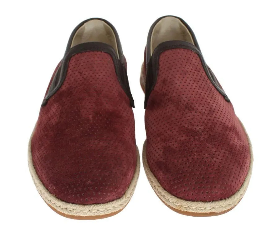 Bordeaux Leather Breathable Loafers