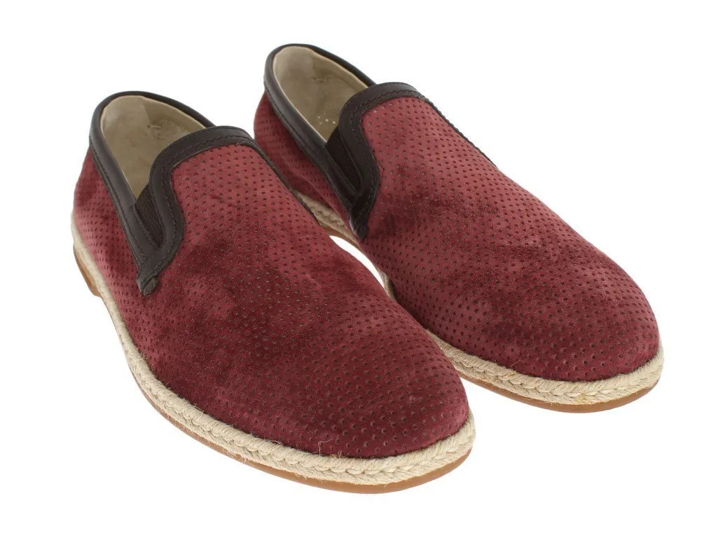 Bordeaux Leather Breathable Loafers