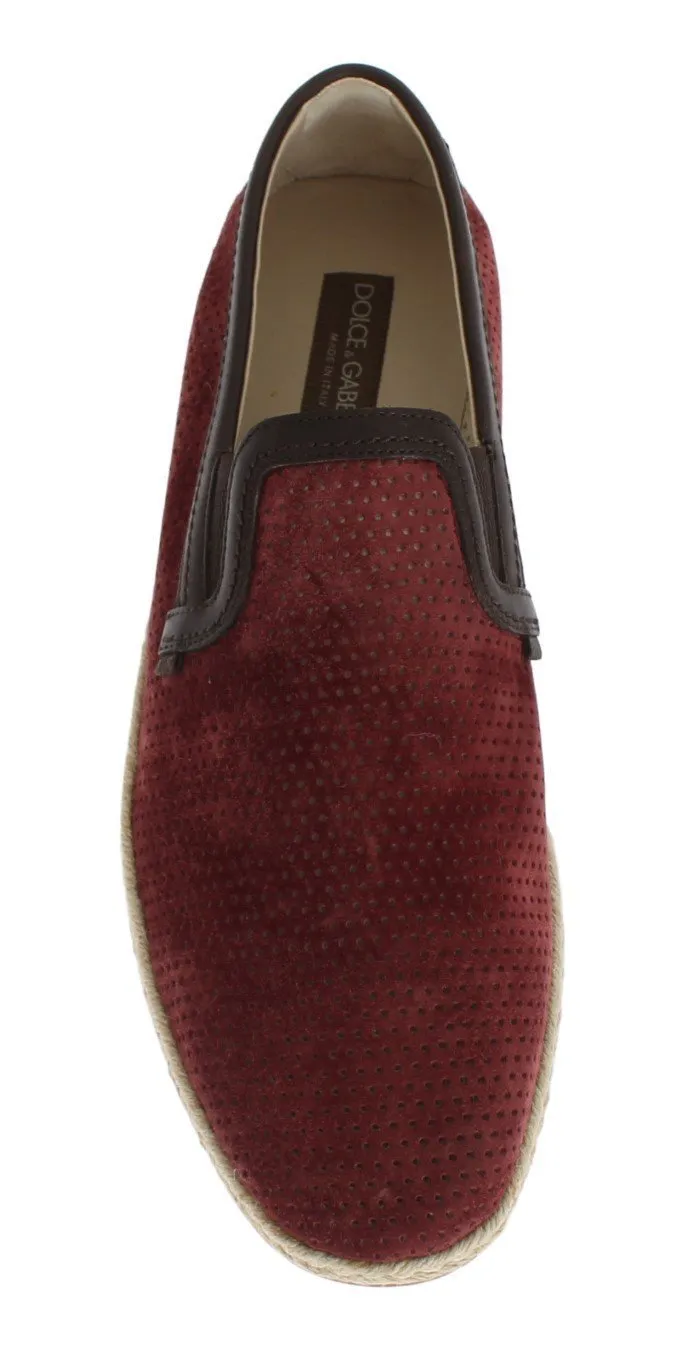 Bordeaux Leather Breathable Loafers