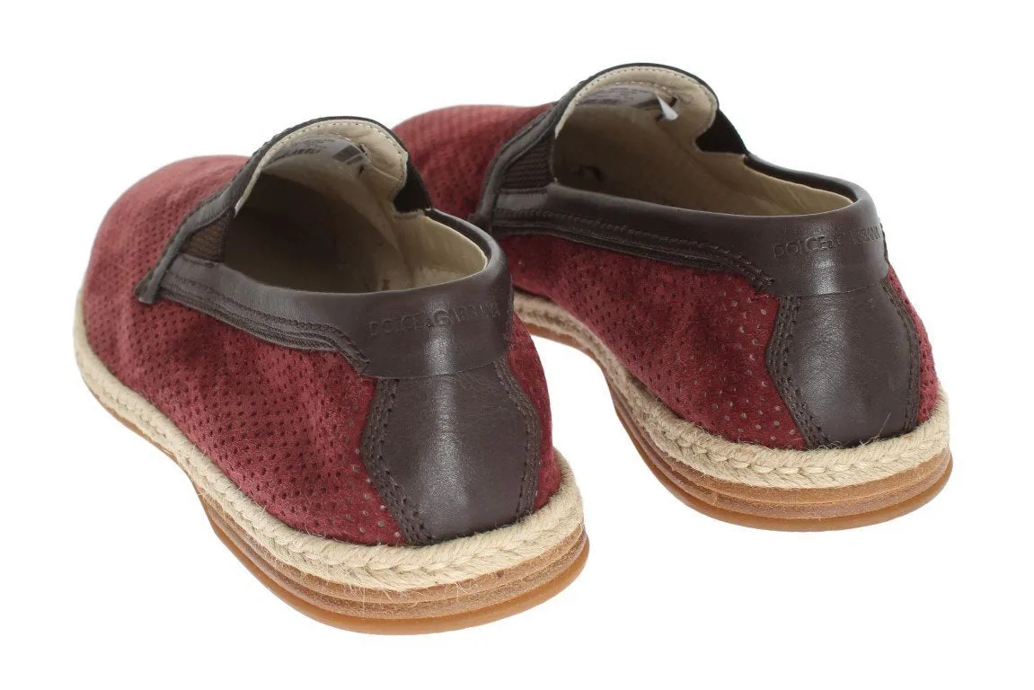 Bordeaux Leather Breathable Loafers