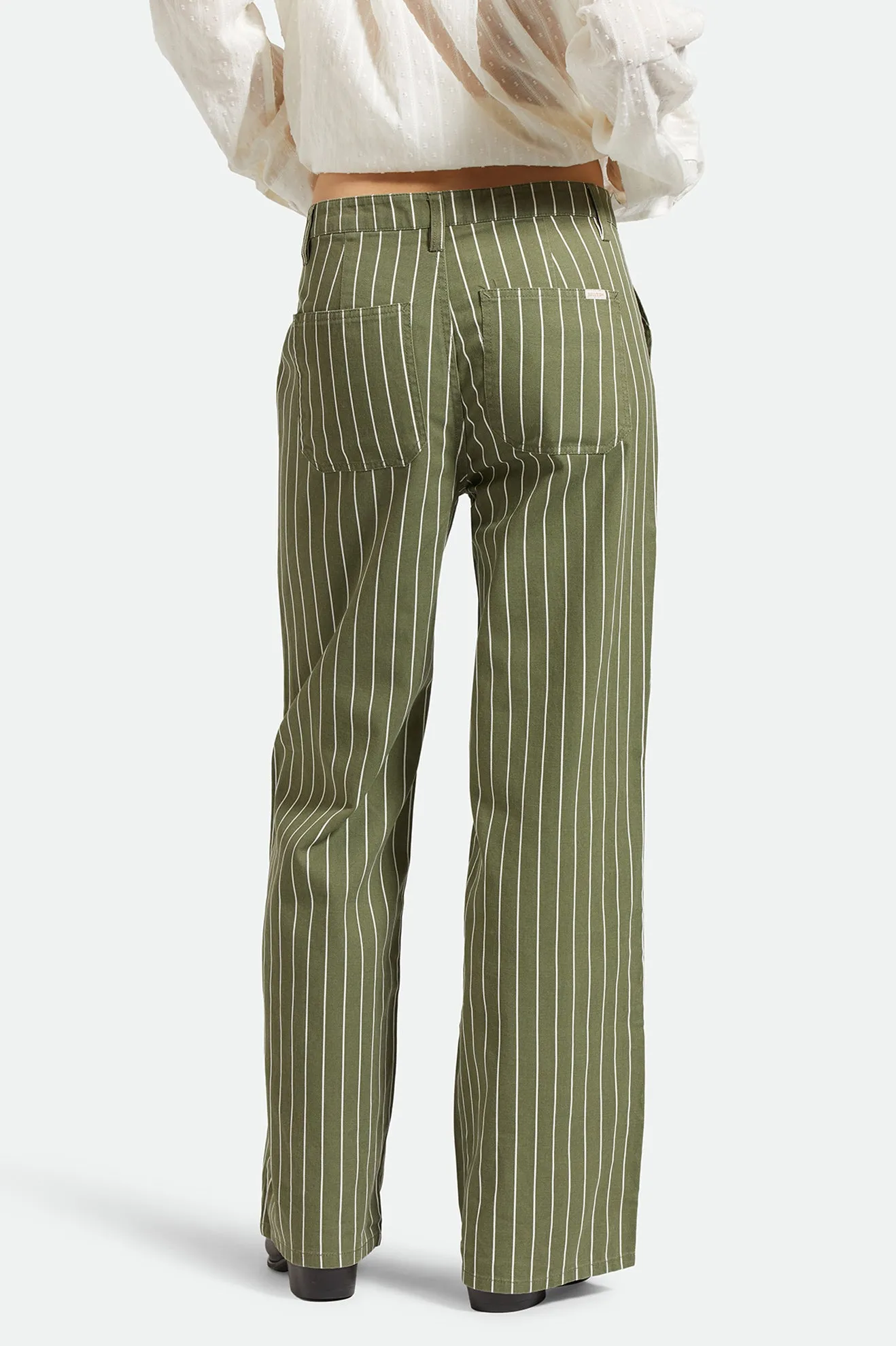 BRIXTON VINTAGE MILITARY LW PANT - OLIVE SURPLUS/WHITECAP