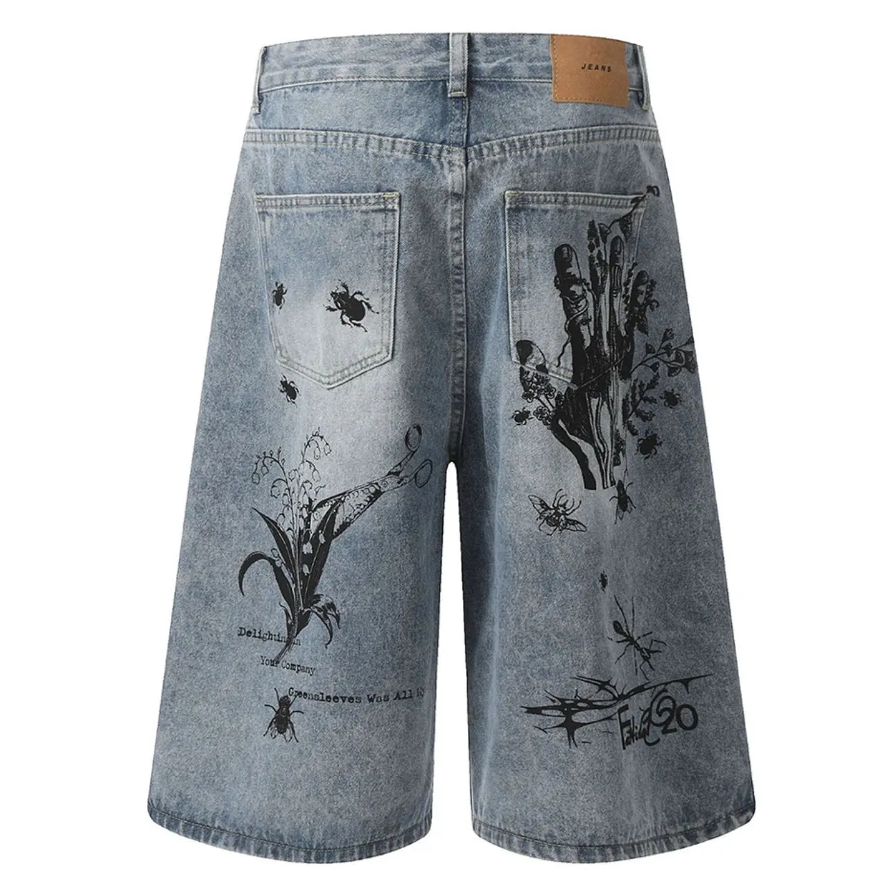 Brooklyn Grafitti  Denim Shorts  { Exclusive Summer24 }