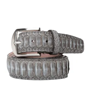 Buffed Python Custom Belt in Grey