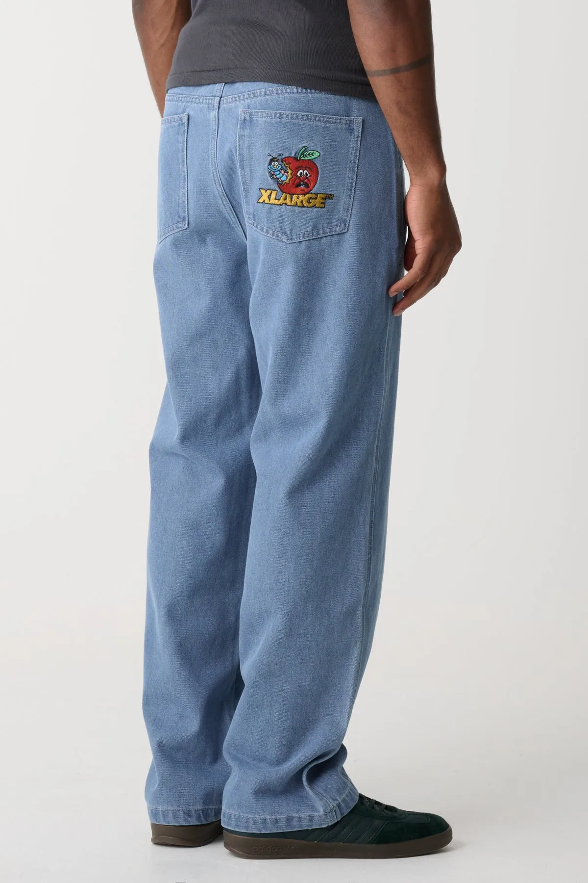 BULL DENIM 91 EMB PANT - Mid Blue