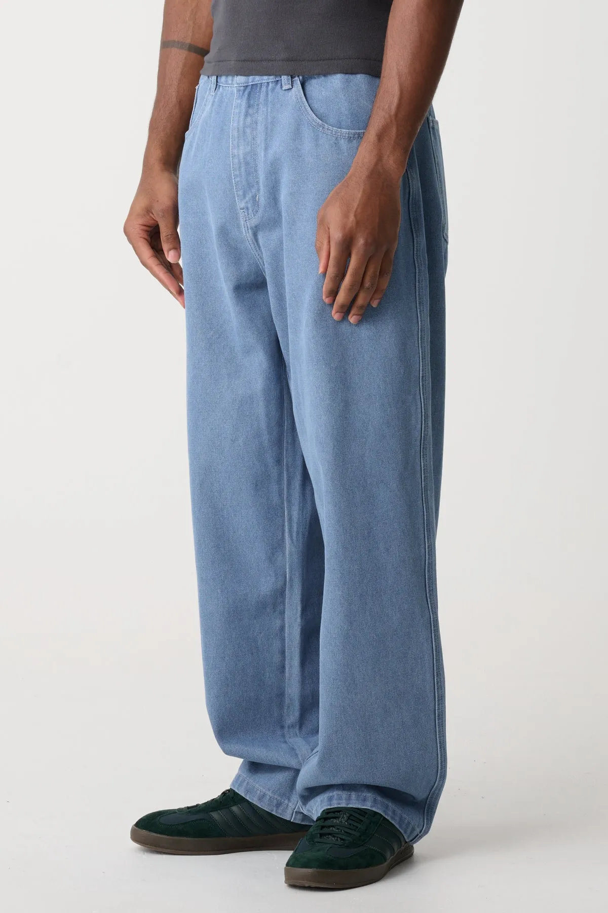 BULL DENIM 91 EMB PANT - Mid Blue