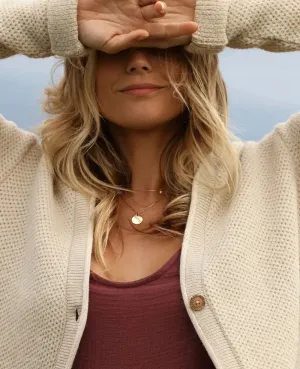 Cardigan de grossesse en maille Abelha beige