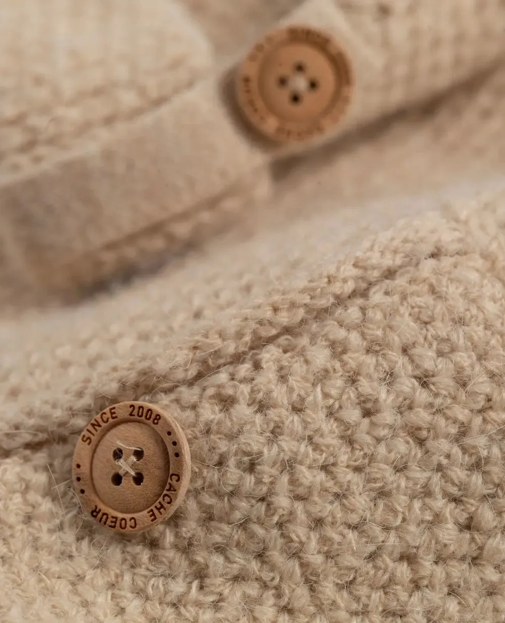 Cardigan de grossesse en maille Abelha beige