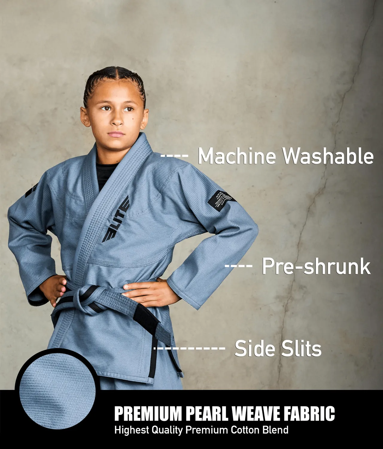 Core Gray Brazilian Jiu Jitsu Kids BJJ Gi