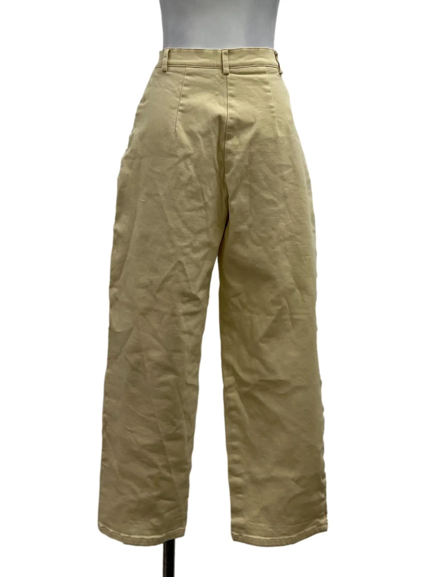Cream Cropped Jeans