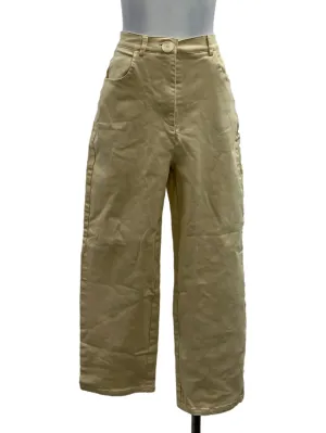 Cream Cropped Jeans