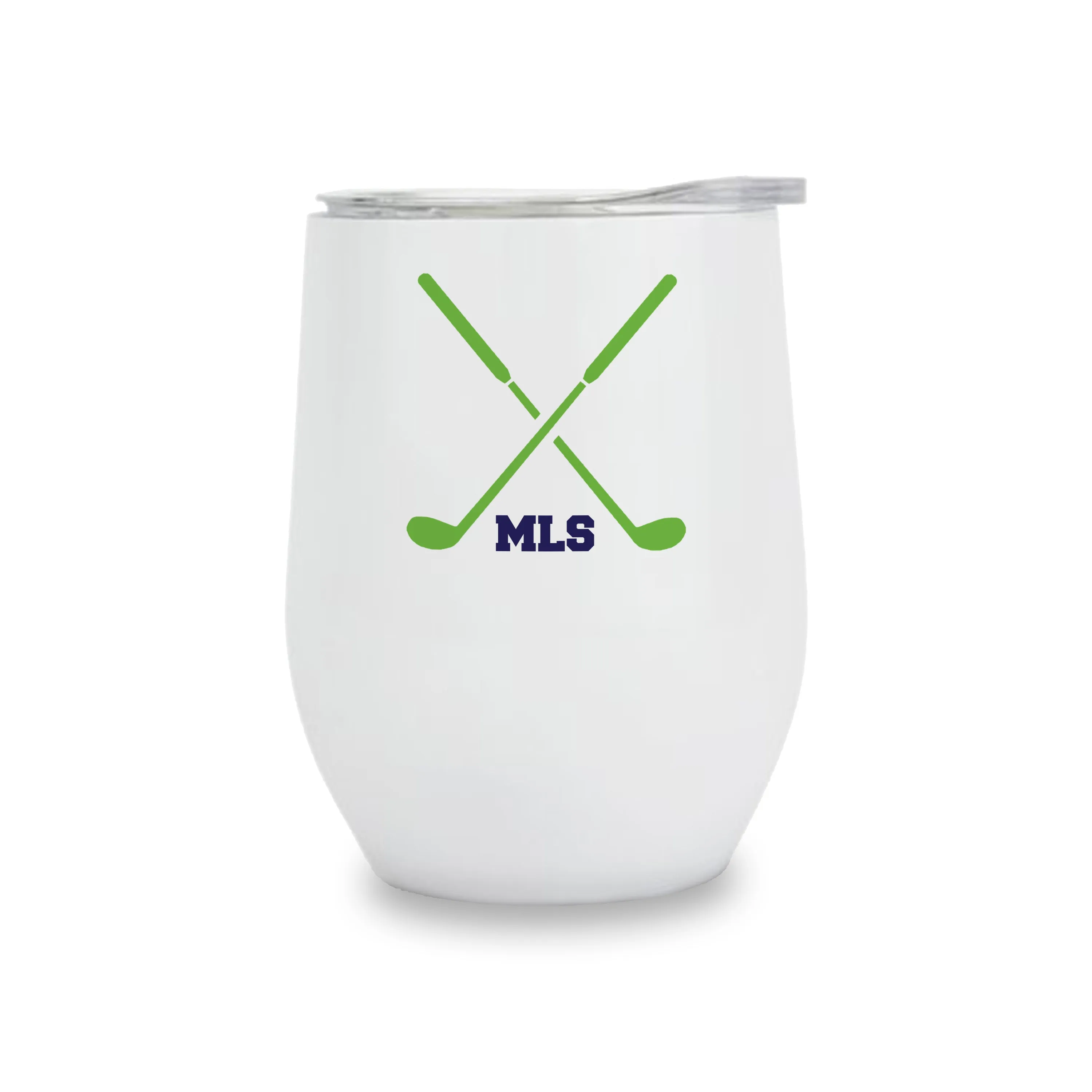Custom Wine Tumbler - Golf Clubs