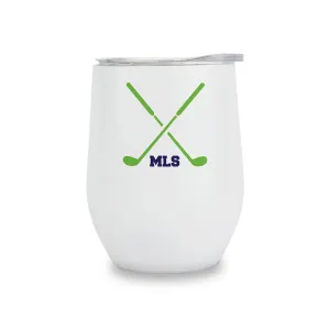 Custom Wine Tumbler - Golf Clubs