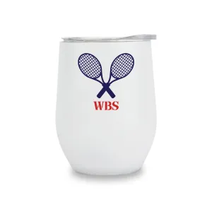 Custom Wine Tumbler - Tennis Rackets