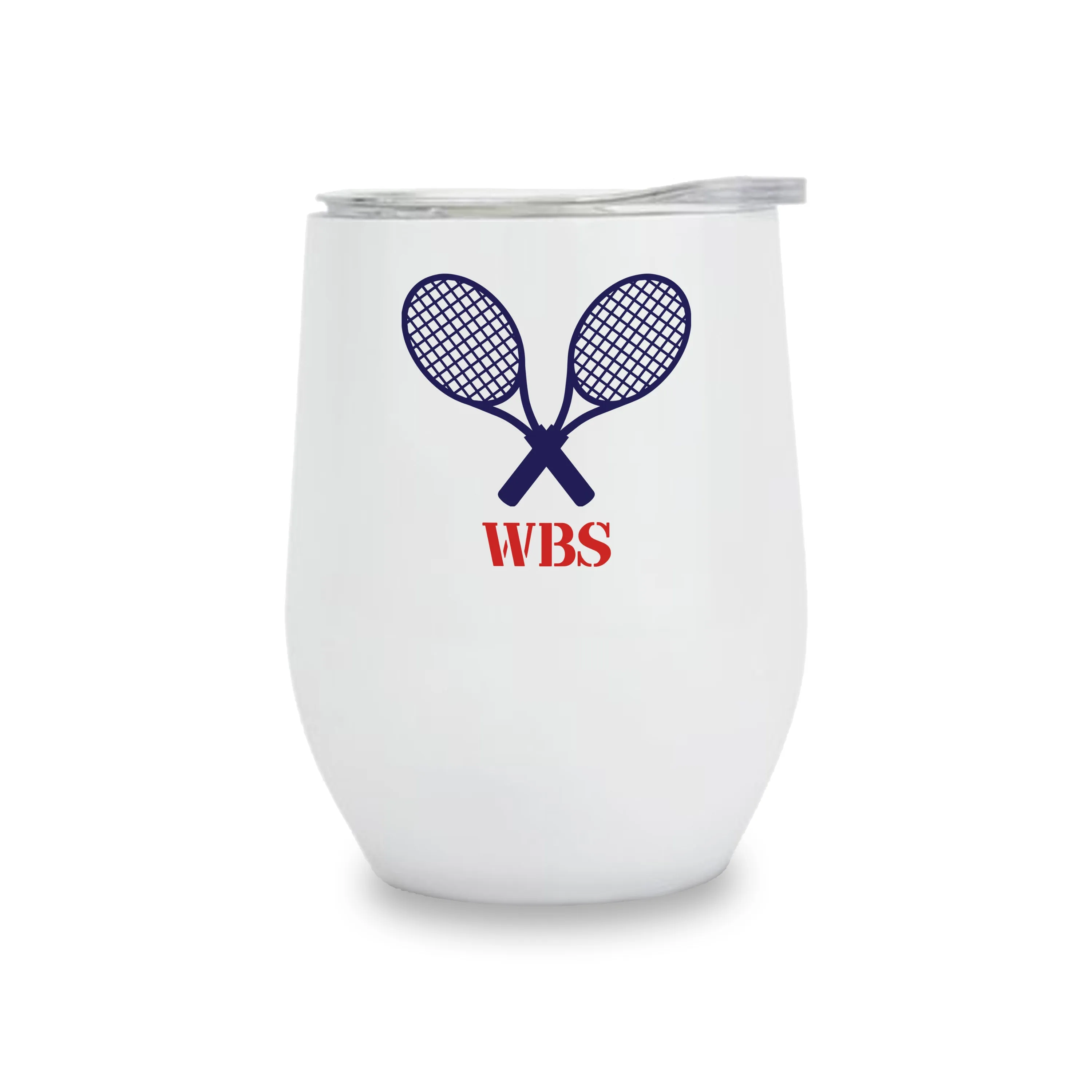 Custom Wine Tumbler - Tennis Rackets