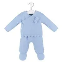 Dandelion Scallop Knitted 2-Piece Set - Blue