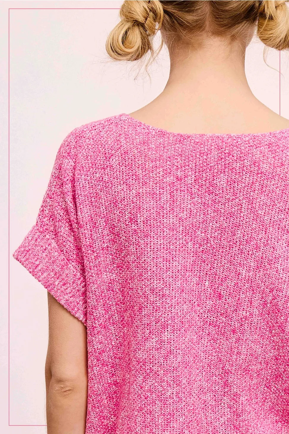 Dani Short Sleeve Textured Sweater