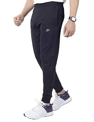 DECISIVE® Fitness Joggers Track Pant for Men (Large (32" - 36"), Black)