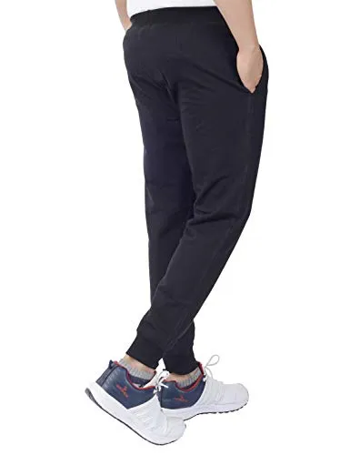 DECISIVE® Fitness Joggers Track Pant for Men (Large (32" - 36"), Black)