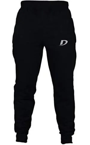 DECISIVE® Fitness Joggers Track Pant for Men (Large (32" - 36"), Black)