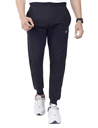 DECISIVE® Fitness Joggers Track Pant for Men (Large (32" - 36"), Black)