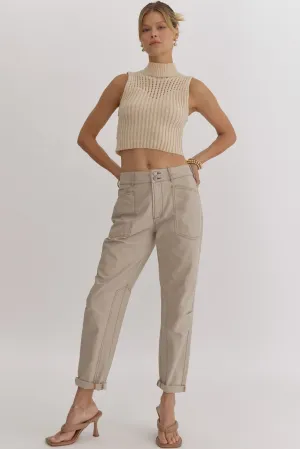 Ecru Detail Pants