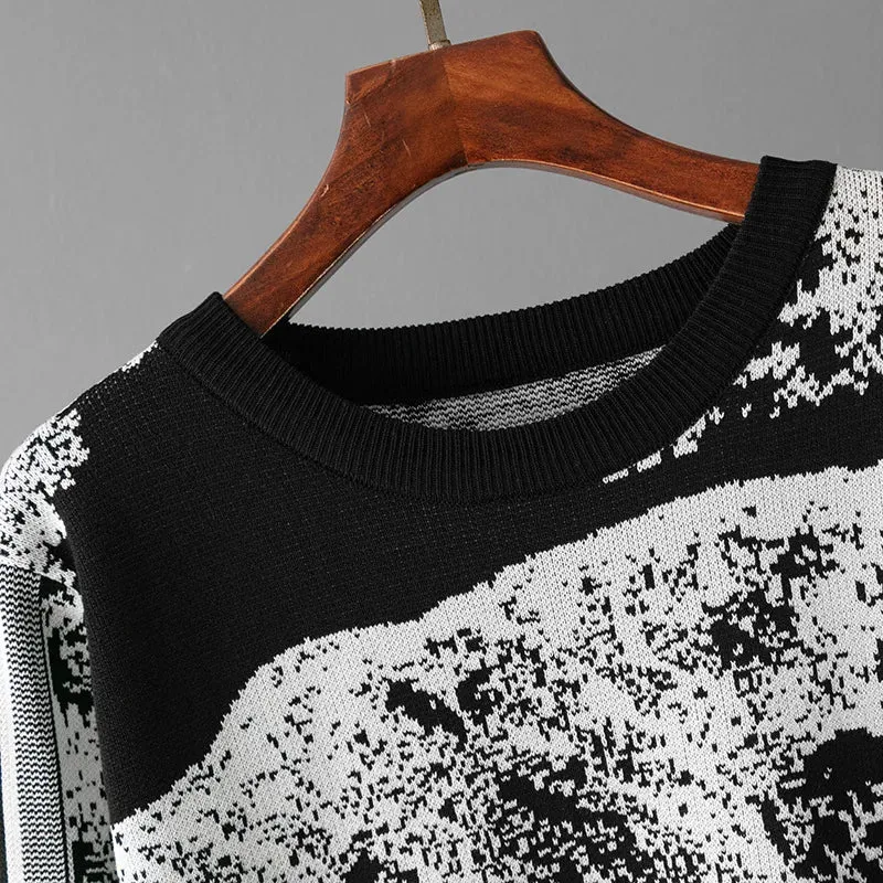 Elegant 2 Pieces Set Knitted Animal Print