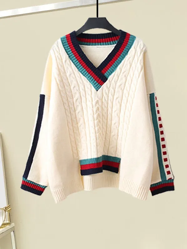 Elegant Sweaters Pants Wide Leg Pants Suit