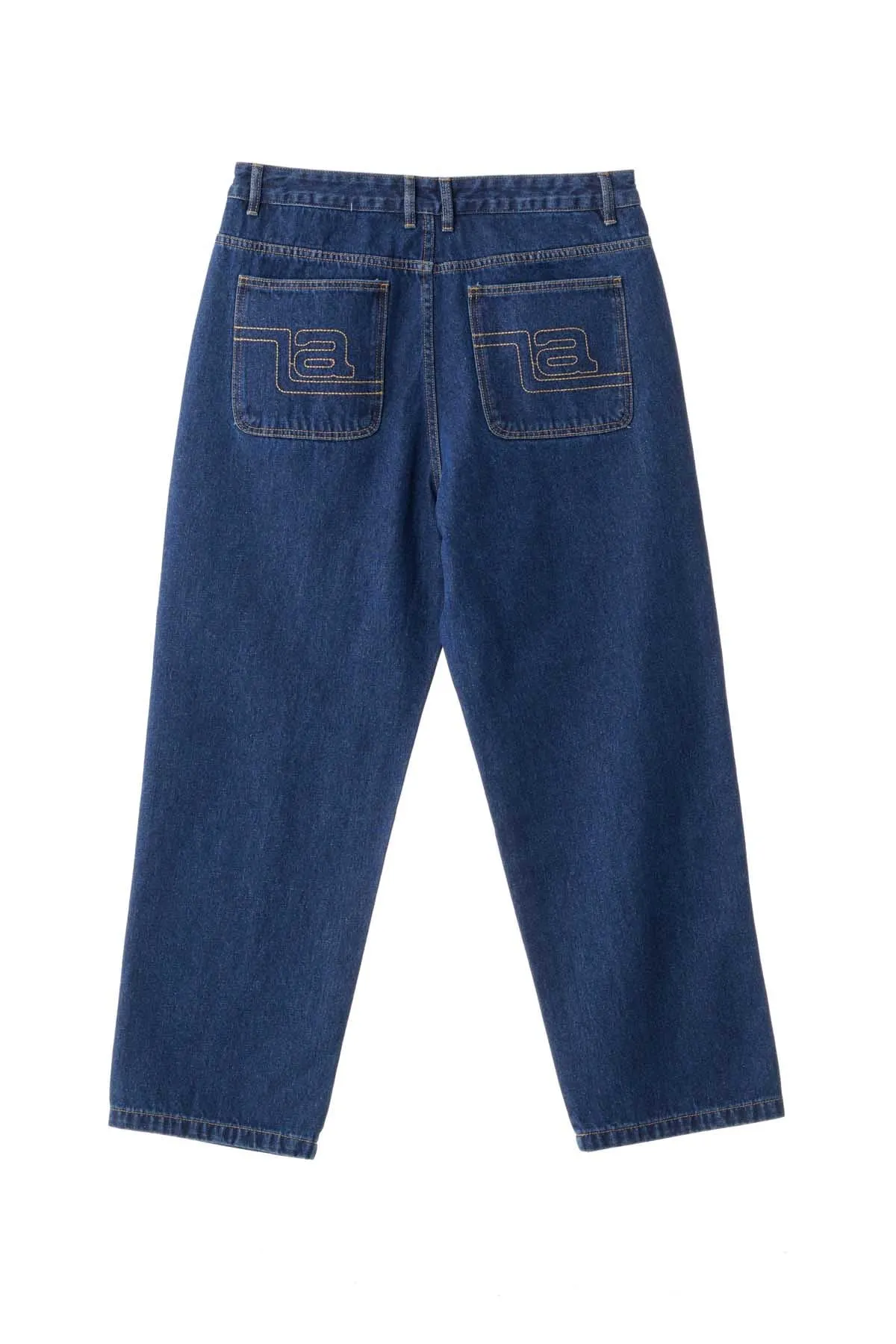 EMB POCKET BULL DENIM PANT - Raw Indigo