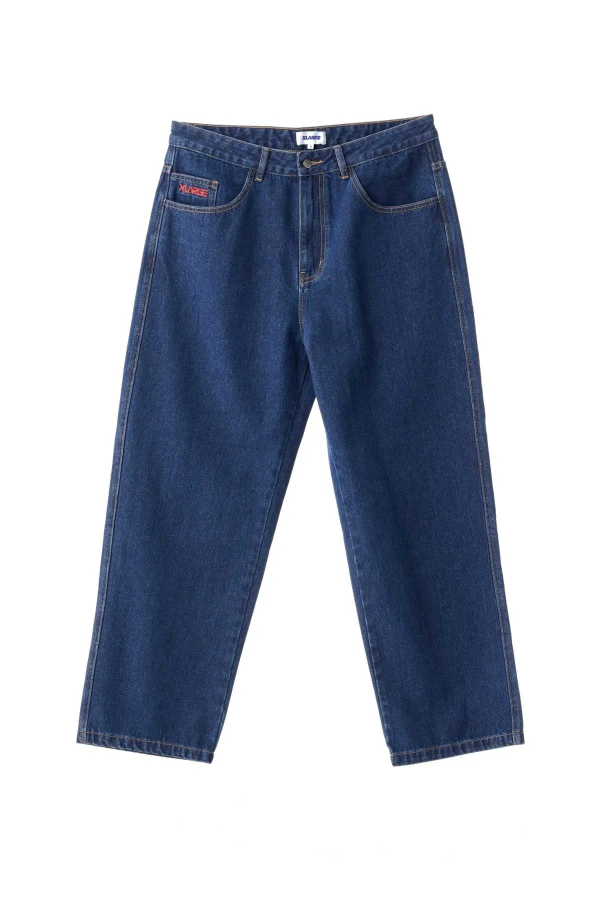 EMB POCKET BULL DENIM PANT - Raw Indigo