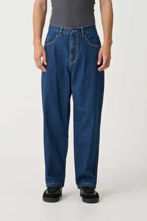 EMB POCKET BULL DENIM PANT - Raw Indigo